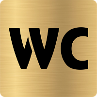 Табличка для туалета, лазерная гравировка, WC -LG11