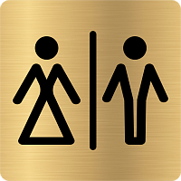 Табличка для туалета, лазерная гравировка, WC -LG10