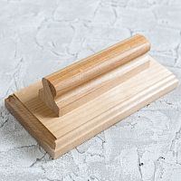 Деревянный штамп на ручке, WOOD 100х80 мм