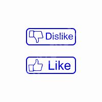 Штамп соцсетей набор  "Like-Dislike"