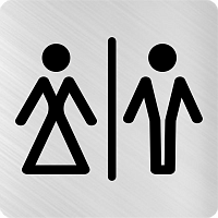 Табличка для туалета, лазерная гравировка, WC -LS10