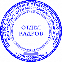Клише печати ООО с защитой №16