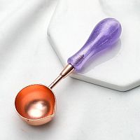 Ложка для плавления сургуча, фиолетовая ручка