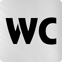 Табличка для туалета, лазерная гравировка, WC -LS11
